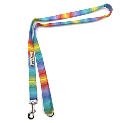 Rainbow Stripe Weatherproof Dog Lead