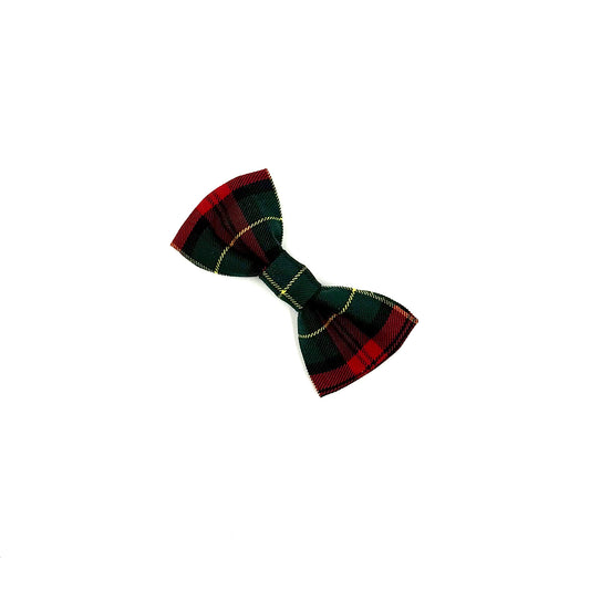 Red and Green Tartan Dog Bow