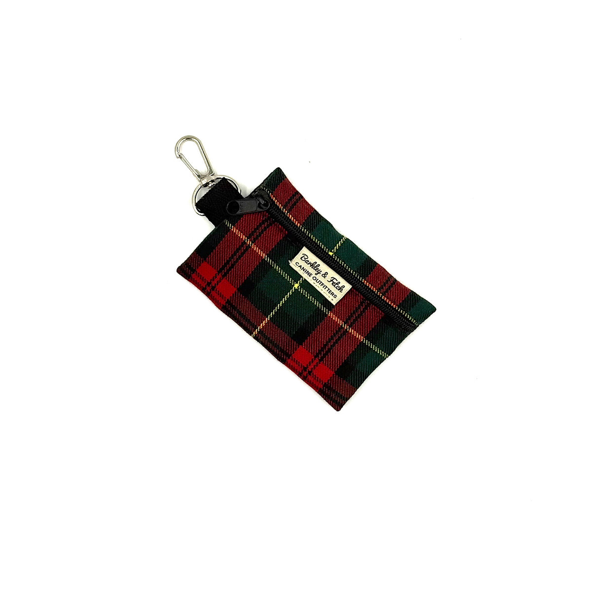 Red and Green Tartan Poo Bag Holder