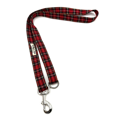 Red Tartan Dog Lead