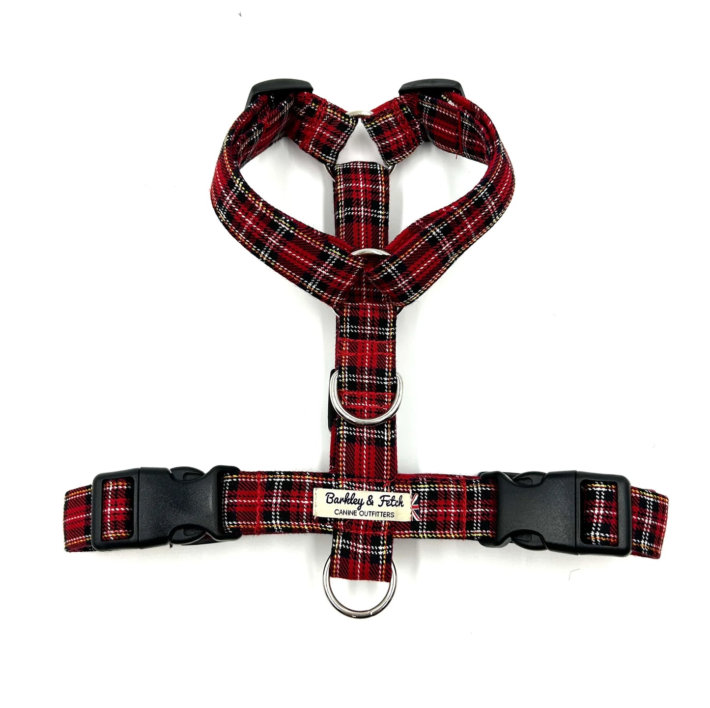 Red Tartan Strap Dog Harness
