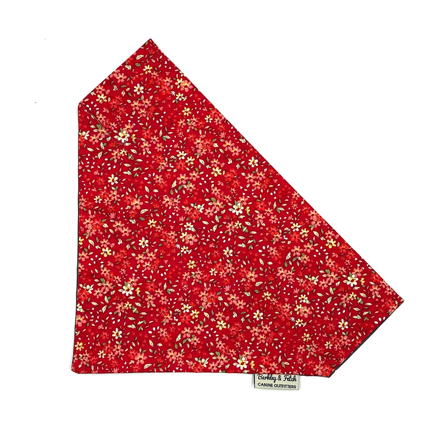 Red Ditsy Print Dog Bandana