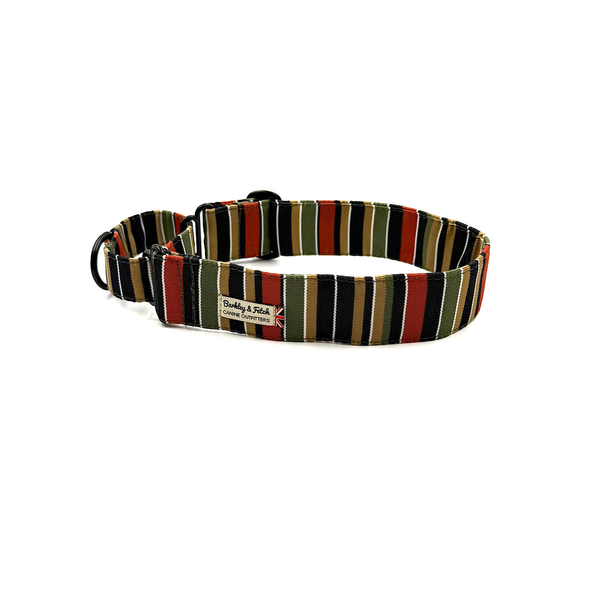 Roman Stripe Martingale Dog Collar