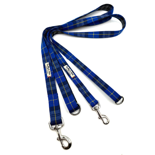 Royal Blue Tartan Dog Lead