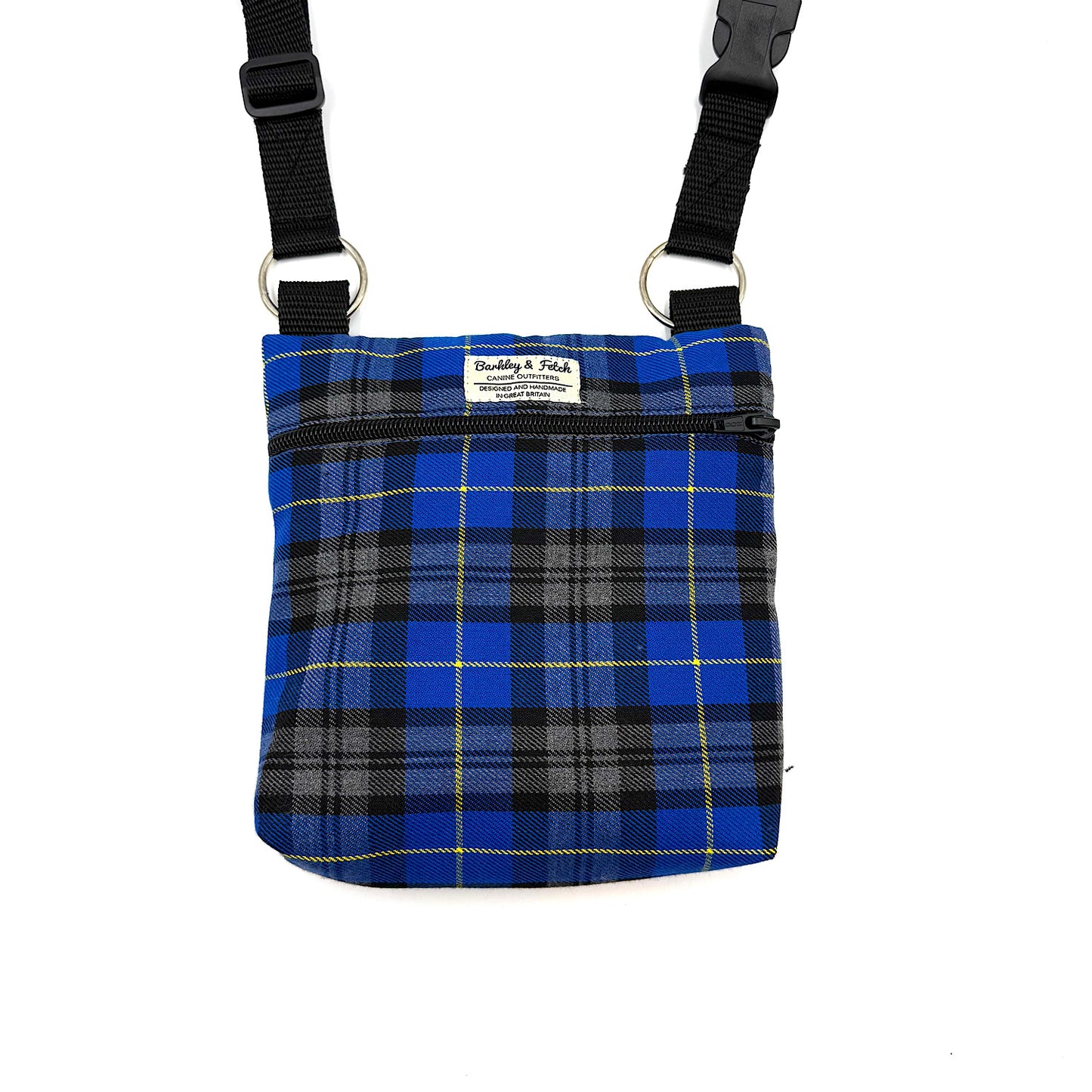 Royal Blue Tartan Dog Walking Bag