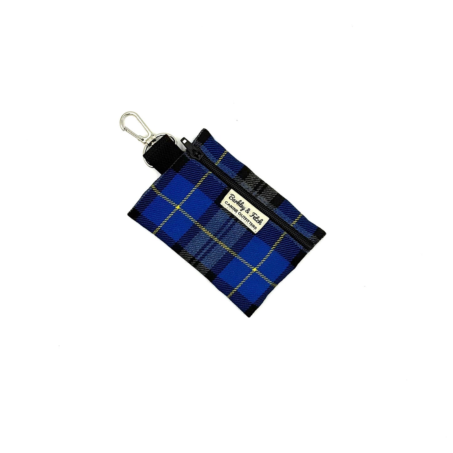 Royal Blue Tartan Poo Bag Holder