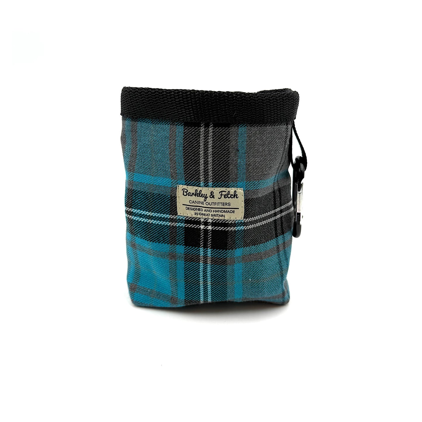 Turquoise/Grey Tartan Treat Pouch