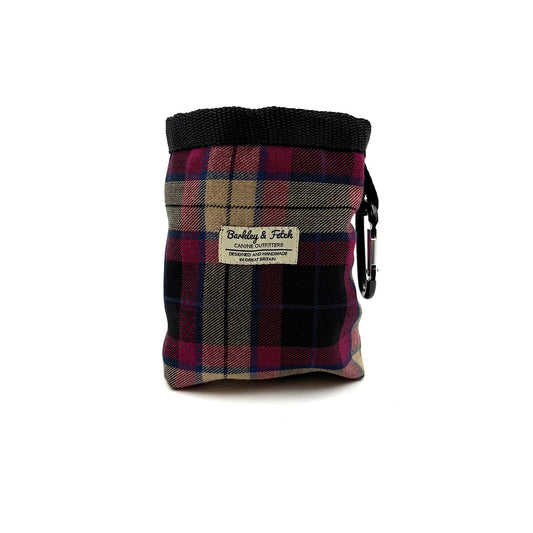 Wine Tartan Treat Pouch