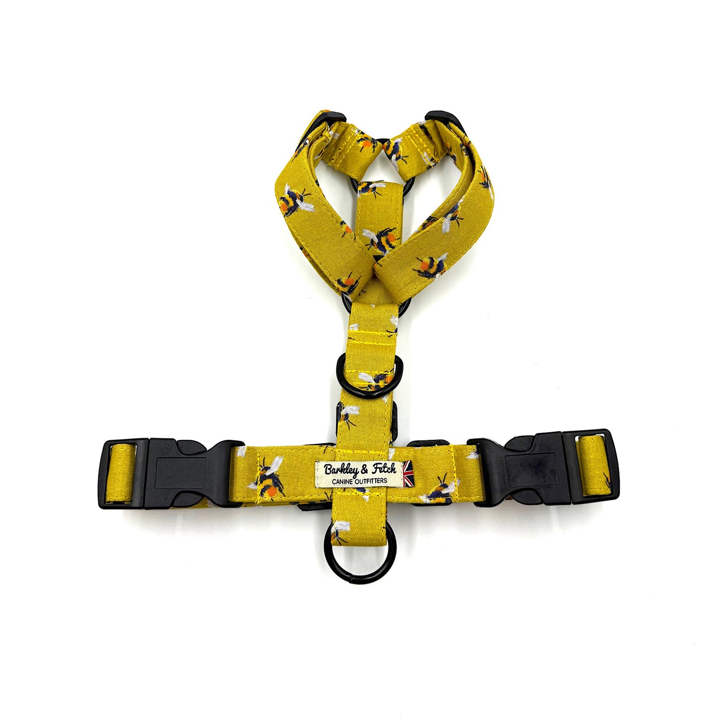 Yellow Bee Print Strap Dog Harness
