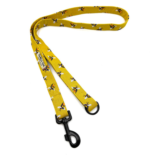 Yellow Bee Print Dog Lead