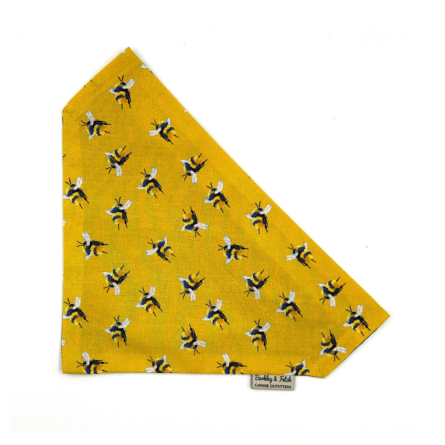 Yellow Bee Print Dog Bandana